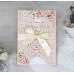 Rose Pattern Invitation Card Lace Laser Cut Wedding Invitation